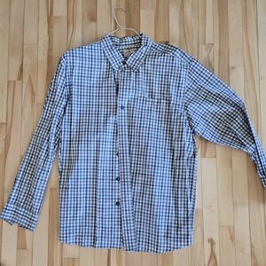 Men's Blue Green Checkered Shirt Xl Blue Mountaim